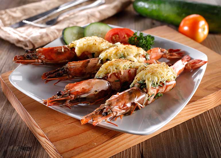 Baked Prawns from Ombu Kusina