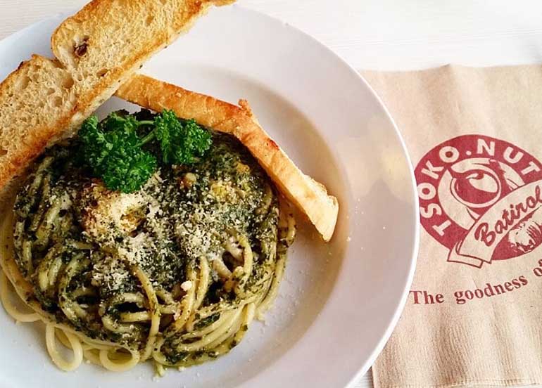 Malunggay Pesto Cream Pasta from Tsoko Nut Batirol