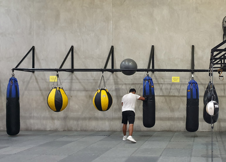Elite Boxing Interior with punching bags