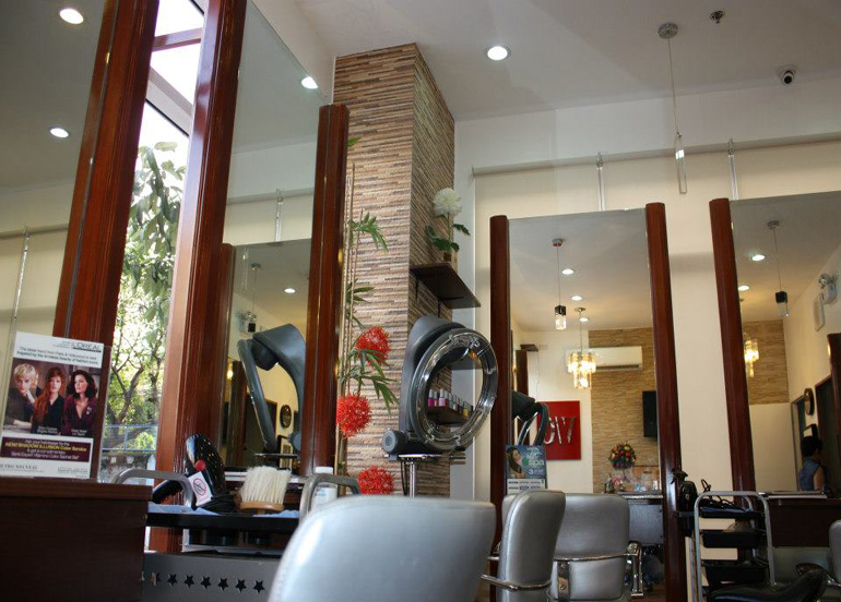 Interior of Victor Ortega's salon