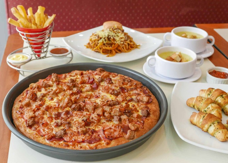 Pizza, and Side Dishes form Pizza Hut