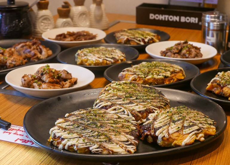Okonomiyaki from Dohtonbori