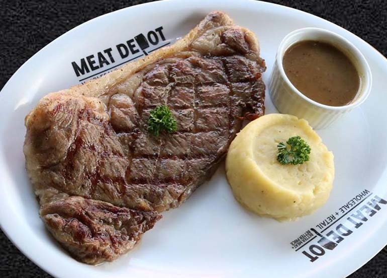 Steak and Mashed Potatos from Meat Depot