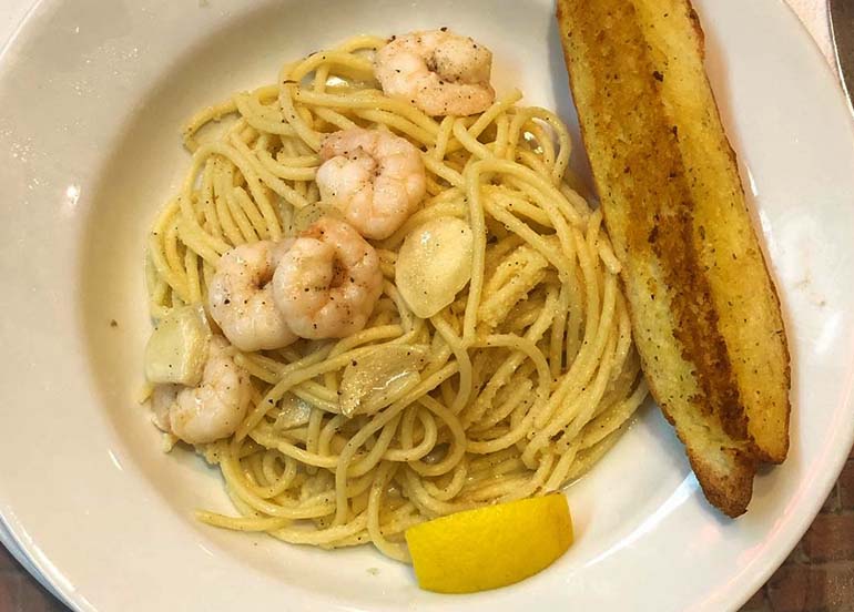 Shrimp Aglio Olio Pasta from Shakey's