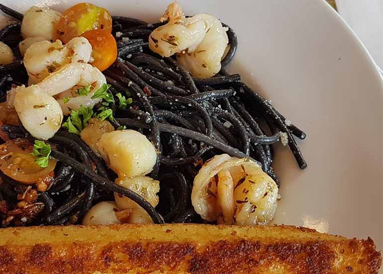 Black Seafood Pasta from Shakey's