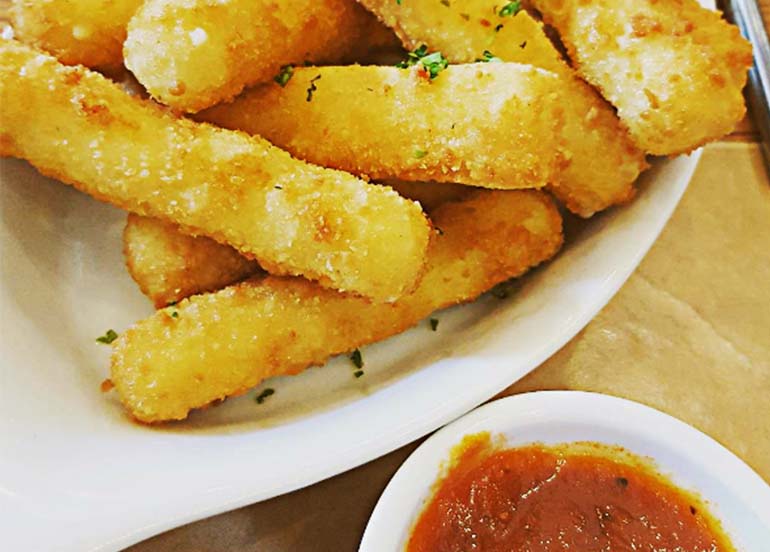 Mozzarella Sticks and Marinara Sauce from Shakey's 