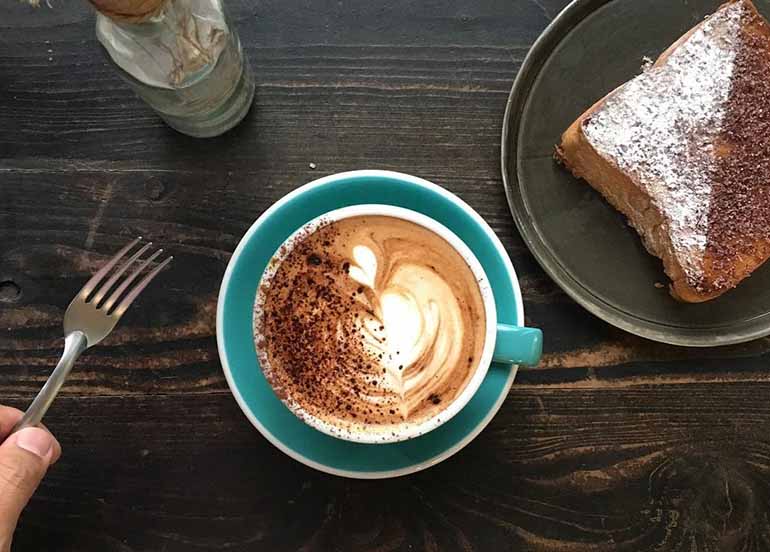 Mocha with Sumac Sugar Toast from Habitual Coffee