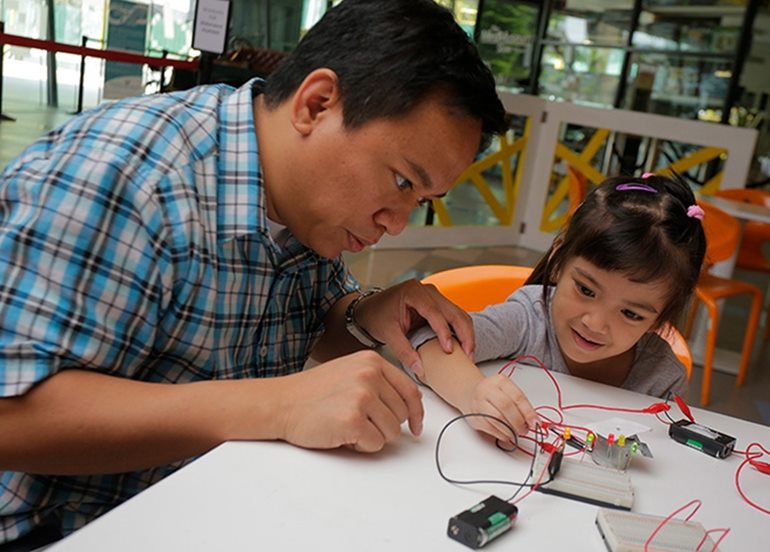 father-daughter-electrician