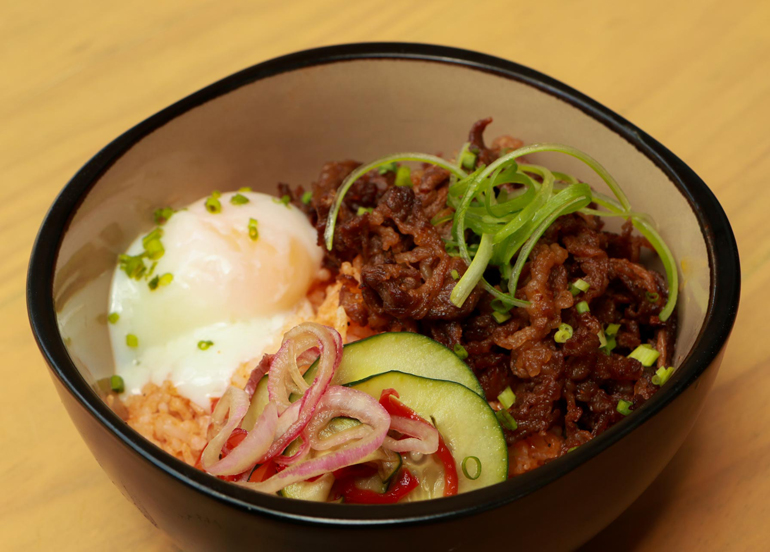 Sunnies Cafe beef kimchi rice bowl