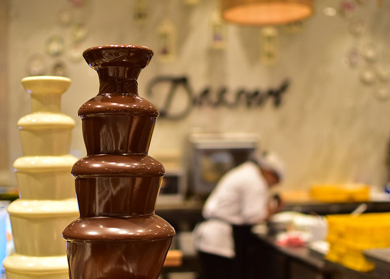 Chocolate Fountain from Four Seasons Buffet & Hotpot SM Mall of Asia