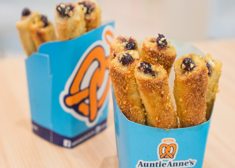 Auntie Anne's Pretzels with cream cheese and chocolate filling