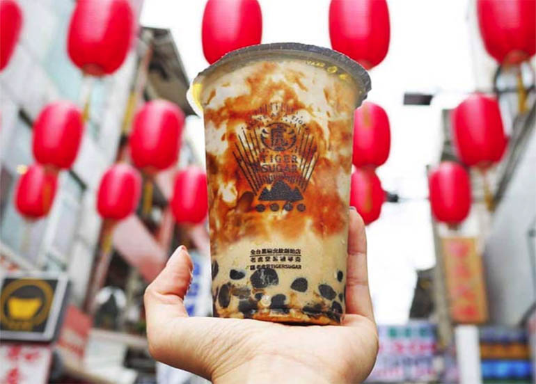 Brown Sugar Milk from Tiger Sugar in  Taiwan