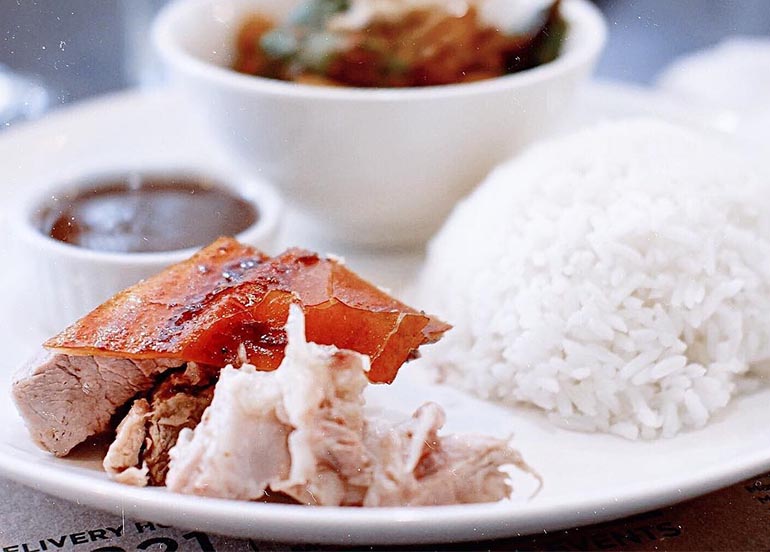 Lechon and Rice from Lydia's Lechon