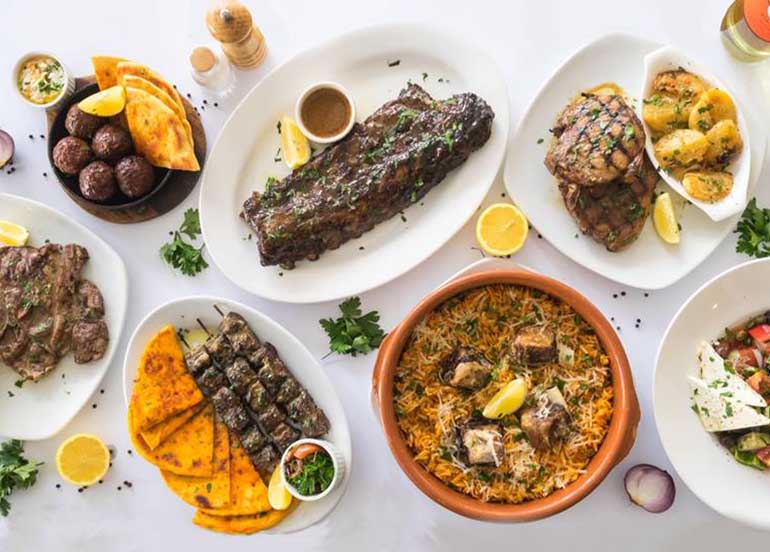 Greek Dishes like Kebab and Filet Mignon from Cyma Restaurant
