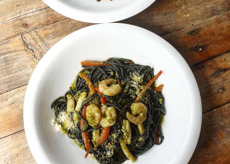 squid-ink-pesto-pasta