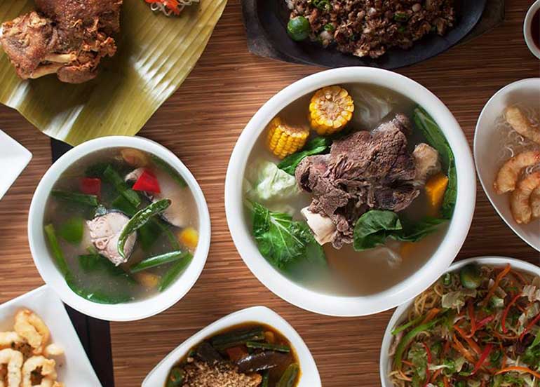 Bulalo , Sinigang, and Filipino and Cebuano dishes from Chikaan