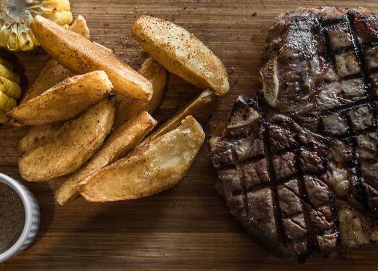 Steak and Potatoes from Highlands Steakhouse