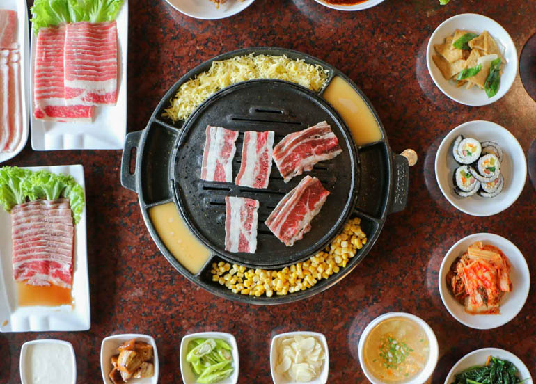 KBBQ and Banchan from Don's Korean BBQ