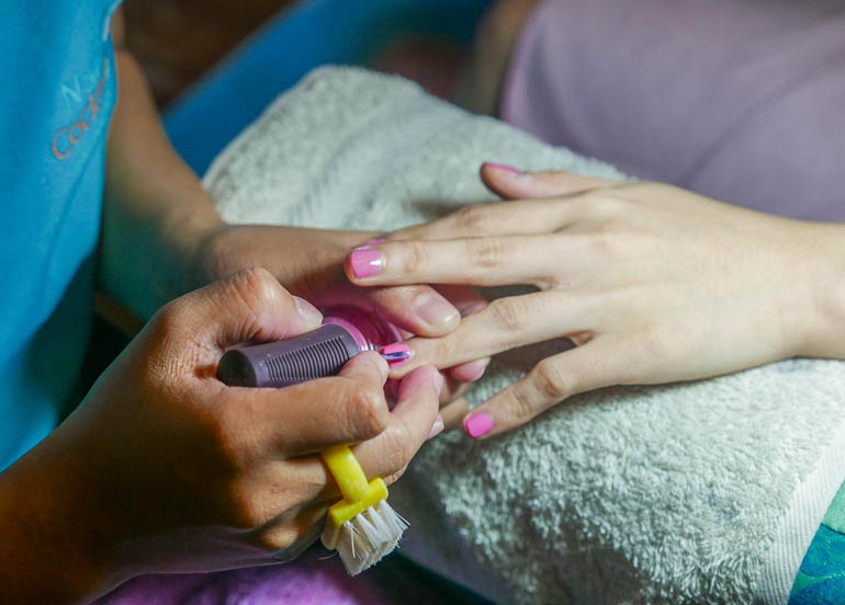 Manicure with nail