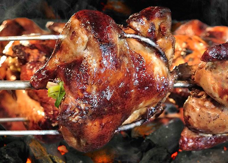 chicken-on-roast-grill