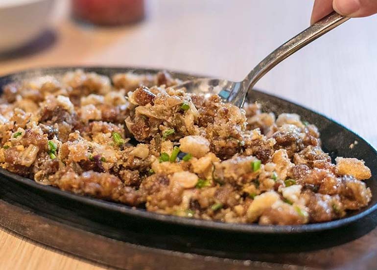 House Crispy Sisig from Manam Comfort Filipino megamall restaurants