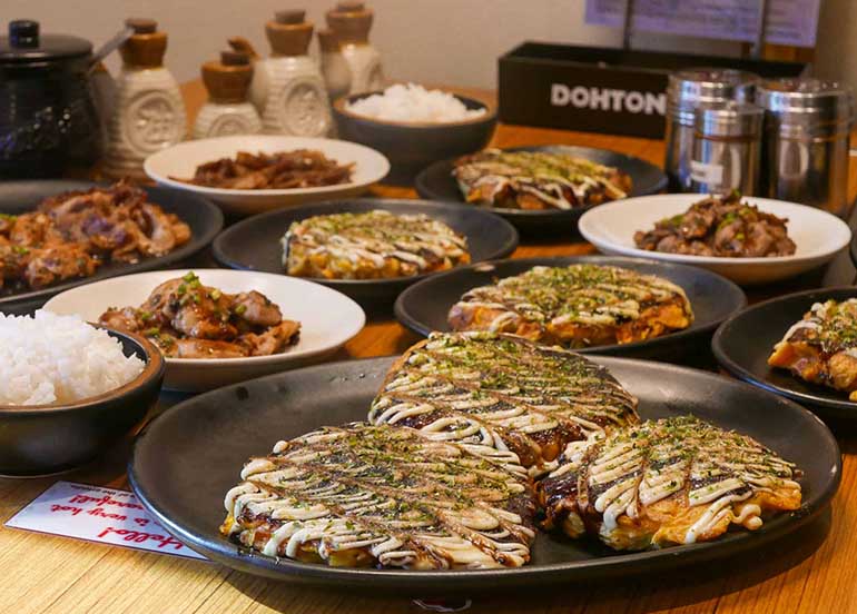 Okonomiyaki from Dohtonbori