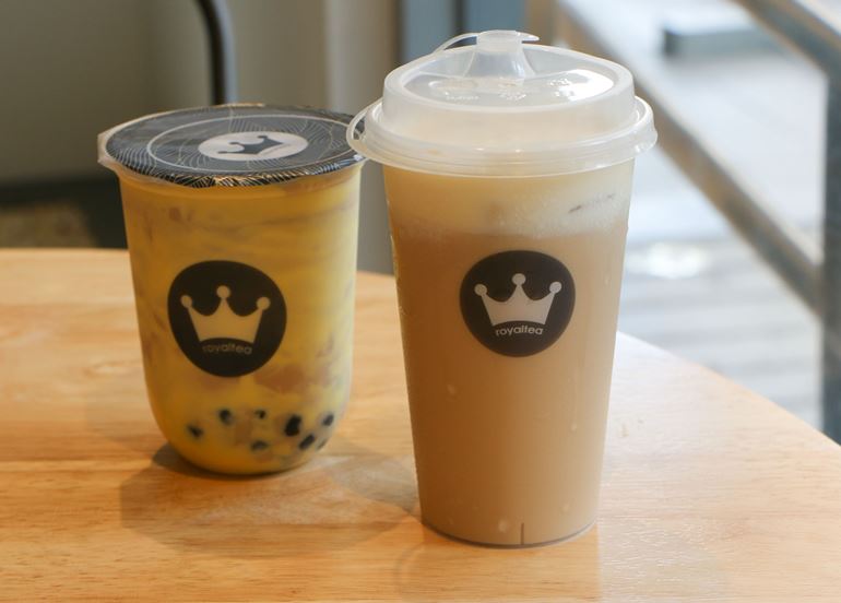 royal tea, custard cake tea, milktea