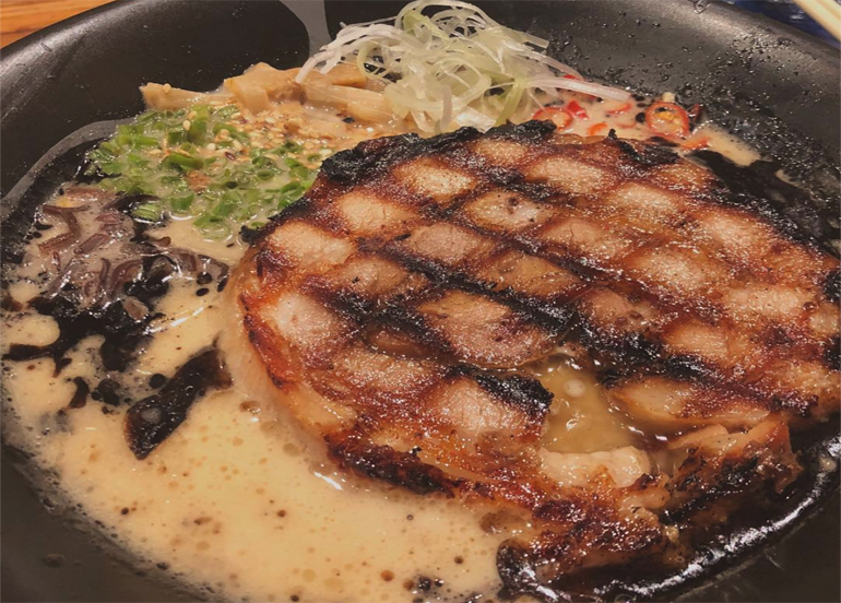 Mendokoro Ramenba Ramen with a slab of chasu