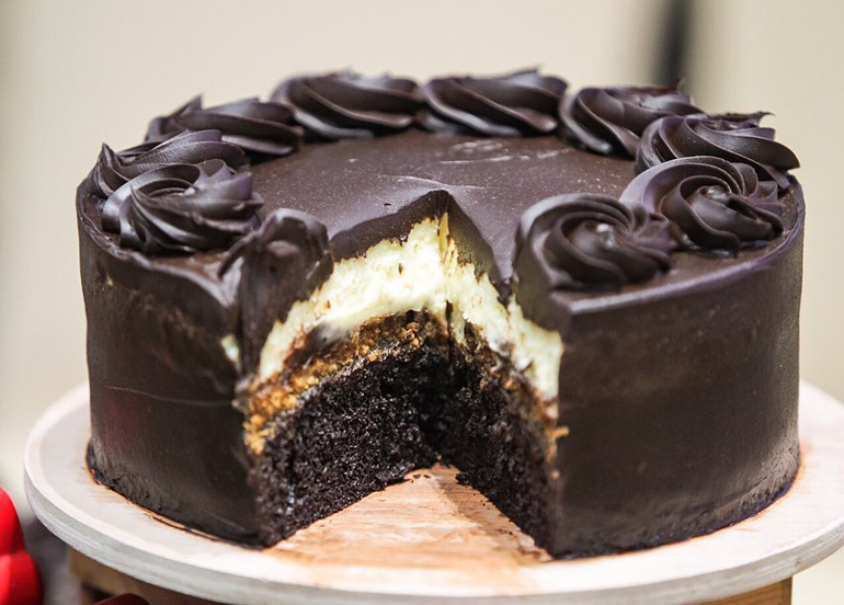 Chocolate cake with cream filling from Wadough's