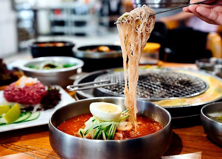 Noodles from 678 Korean BBQ Restaurant