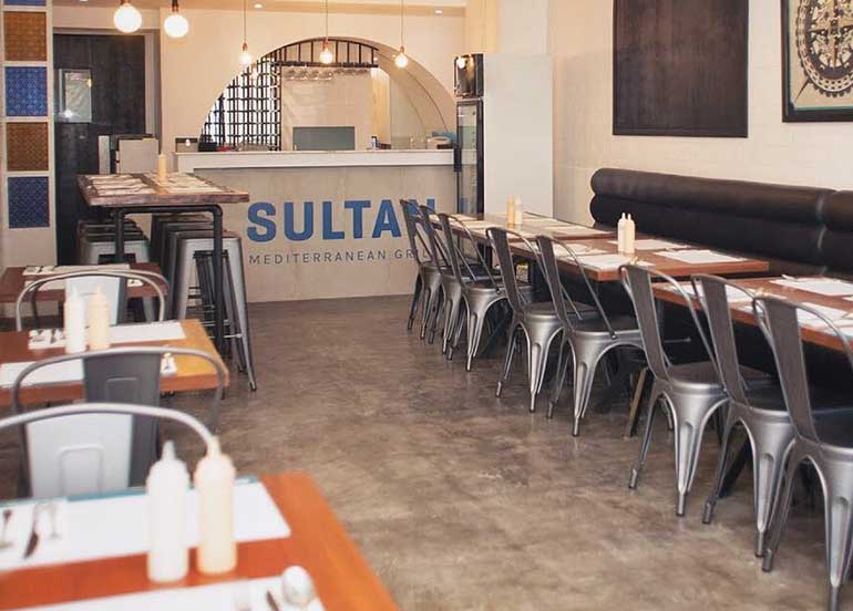 Sultan Mediterranean Grill Interiors and Dining Area