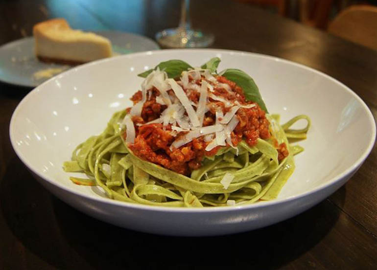 Meat Free Chorizo Picante with Spinach Fettuccine 