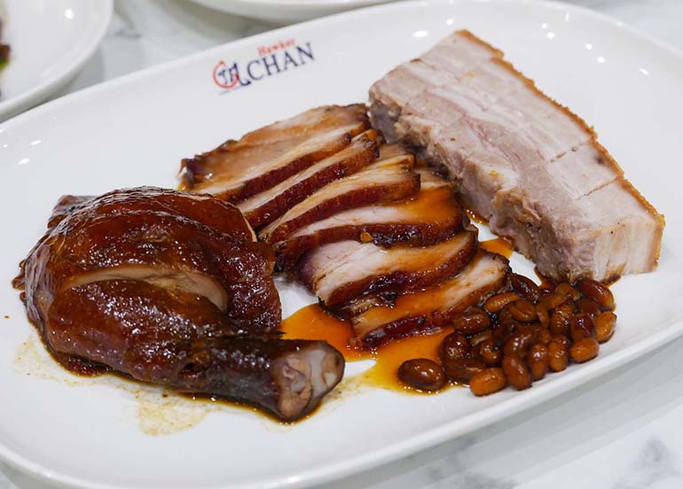 Soya Chicken, Char Siew, and Pork from Hawker Chan