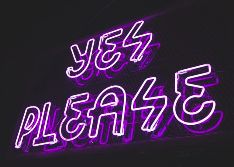 Yes Please Neon Sign