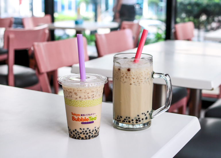 Two Large Royal Milk Tea with Bubbles from Tokyo Bubble Tea
