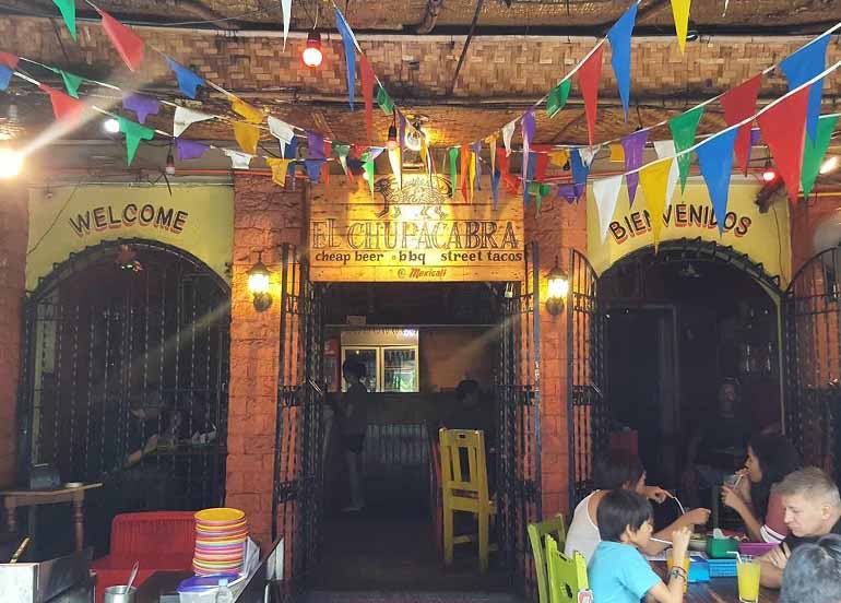 Facade and Dining Area of El Chupacabra