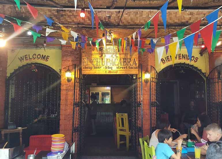 Facade and Dining Area of El Chupacabra