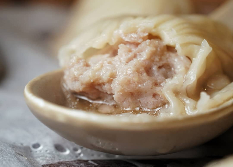 Steamed Pork Xiao Long Bao close-up