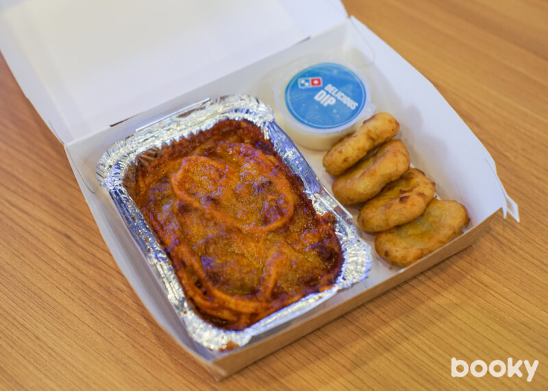 domino's spaghetti and chicken nuggets