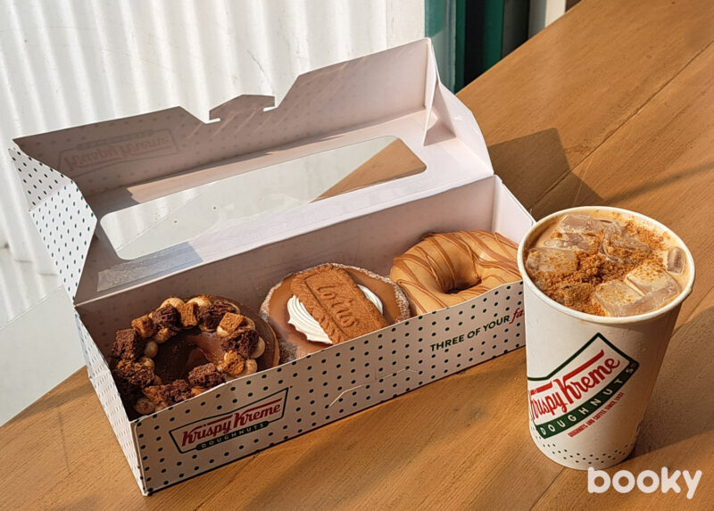 biscoff donuts and coffee from krispy kreme