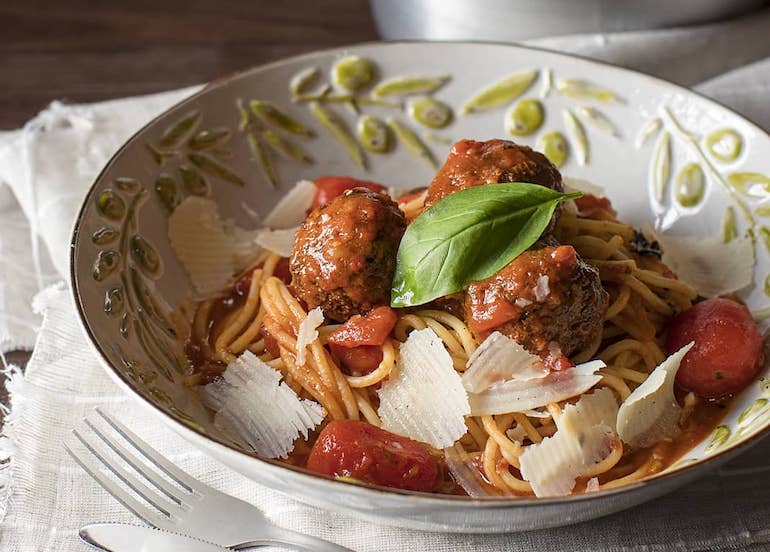 pasta, meatballs, francesco's