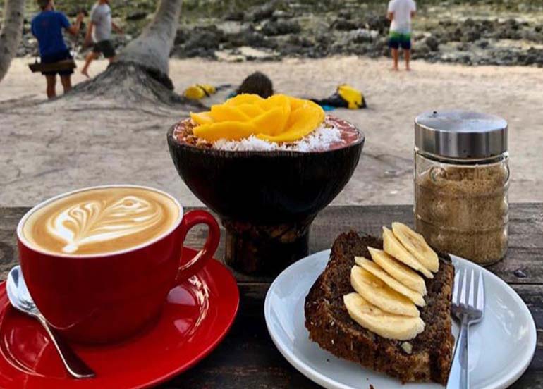 Toast, Coffee, and Smoothie Bowl from Shaka Siargao
