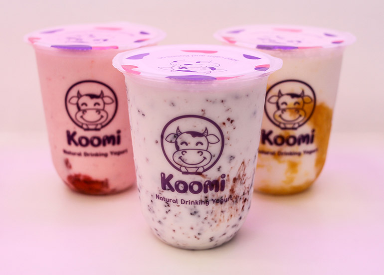 koomi, yogurt milktea