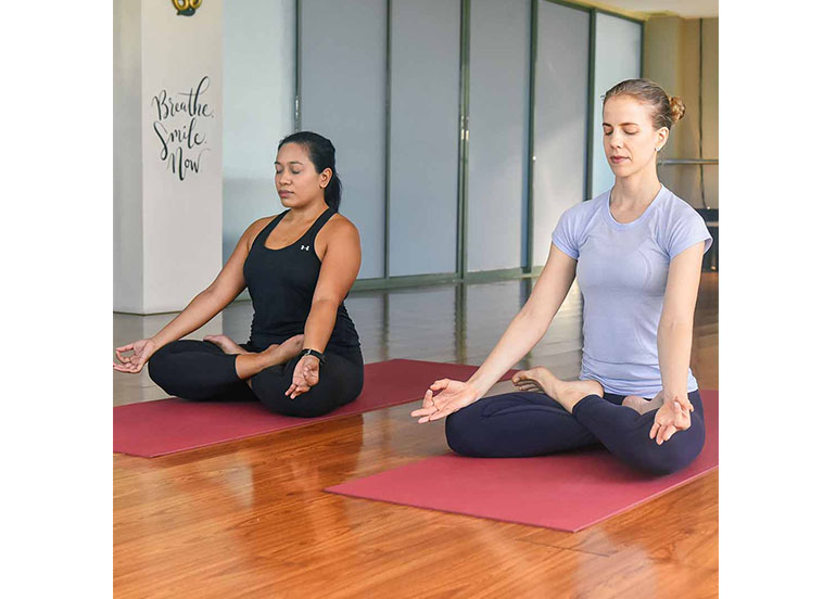 People doing Yoga