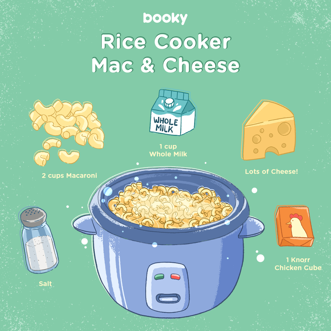Rice Cooker Mac & Cheese recipe infographic