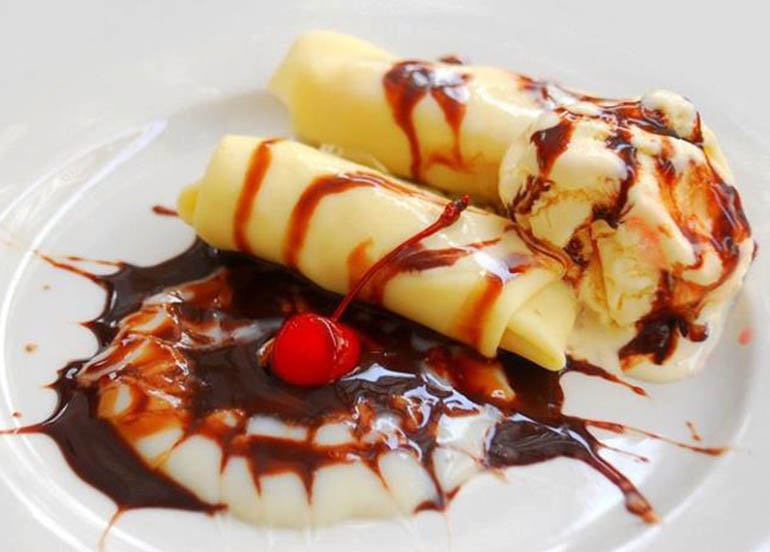 Mango Crepe with Chocolate Sauce from Coco Bango Cafe at White Knight Hotel Intramuros