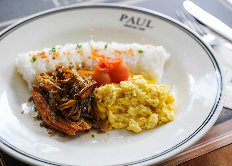Spanish Sardines with Scrambled Eggs and Rice from PAUL