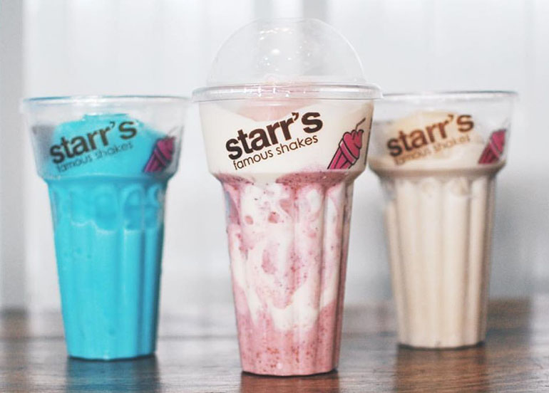Strawberry, Cotton Candy, and Toffee Shakes