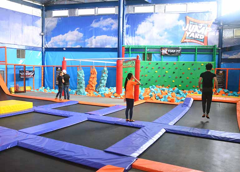 Trampolines and Foam Pit at Jump Yard