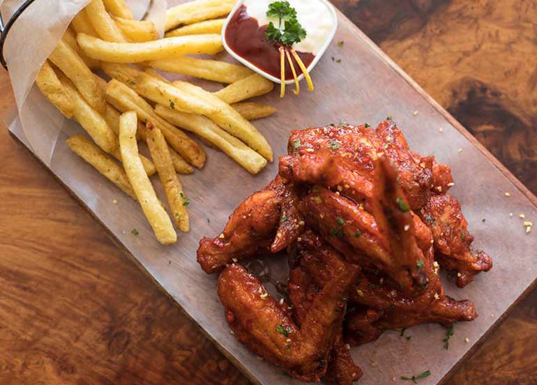 Fries and Wings from Kubli Bistro